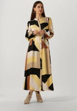 multi summum midi jurk dress graphic lines