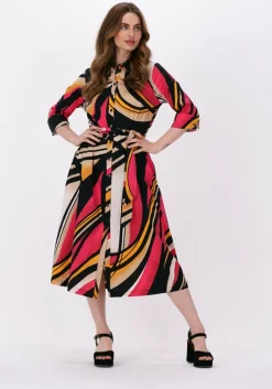 SUMMUM midi jurk dress big swirls>DAMES Jurken