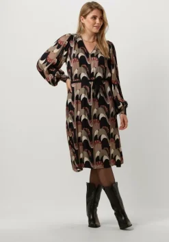 multi summum midi jurk dress abstract peacock