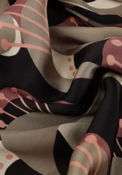 multi summum midi jurk dress abstract peacock