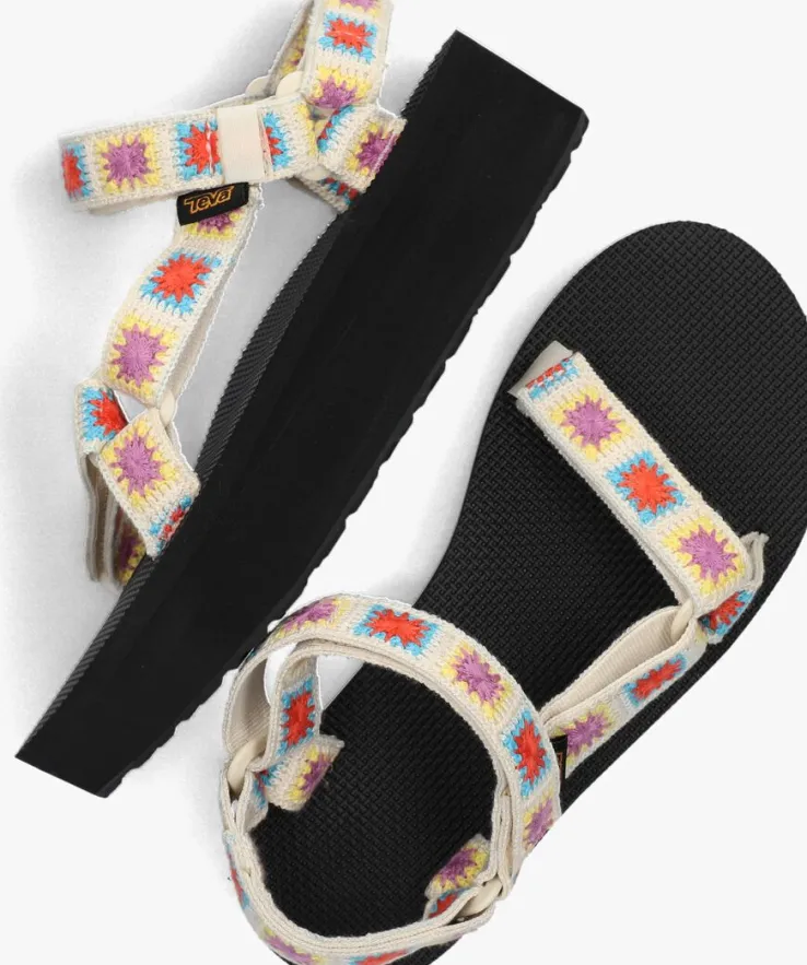 multi teva sandalen w flatform universal crochet