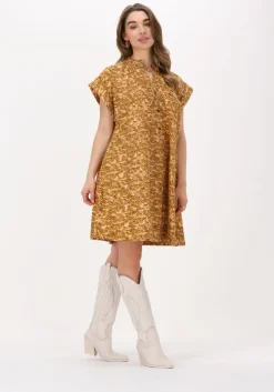 oker scotch & soda mini jurk color blocked cotton throw-on dress