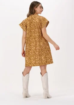 oker scotch & soda mini jurk color blocked cotton throw-on dress