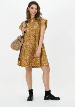 oker scotch & soda mini jurk color blocked cotton throw-on dress