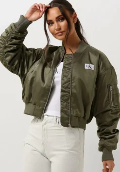 CALVIN KLEIN jack satin bomber>DAMES Jassen