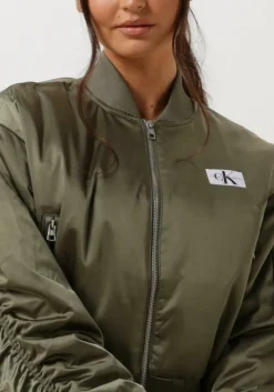 CALVIN KLEIN jack satin bomber><noscript><img width=