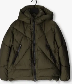 olijf canadian gewatteerde jas eugenie short recycled