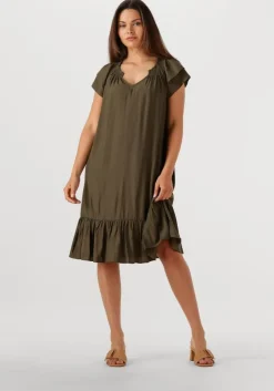 olijf co'couture mini jurk sunrise cropped dress