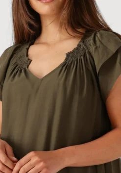 olijf co'couture mini jurk sunrise cropped dress