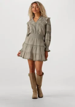 olijf neo noir mini jurk aran s voile dress