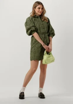 SCOTCH & SODA mini jurk puff sleeve cotton midi dress>DAMES Jurken