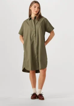 olijf selected femme mini jurk slfblair 2/4 short shirt dress