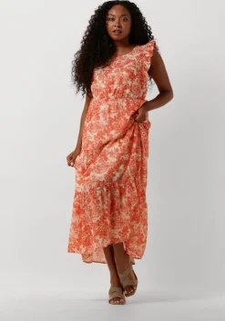 oranje amaya amsterdam midi jurk delia