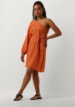 oranje another label mini jurk dua dress l/s
