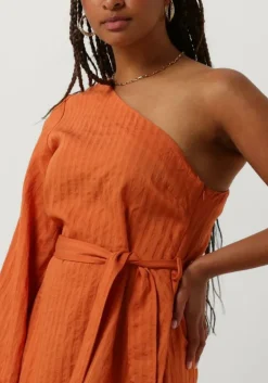 oranje another label mini jurk dua dress l/s
