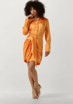COLOURFUL REBEL mini jurk mette satin wrap dress>DAMES Jurken