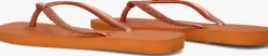 oranje havaianas teenslippers square glitter