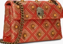 oranje kurt geiger london schoudertas mini kensington jewel