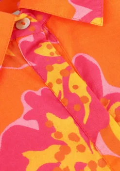 oranje notre-v mini jurk nv-fleurette