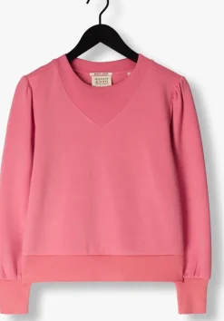 oranje scotch & soda trui ruched yoke seam modal sweatshirt