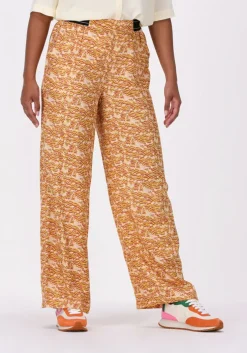oranje scotch & soda wijde broek high-rise wide-leg drapey pyjama pants