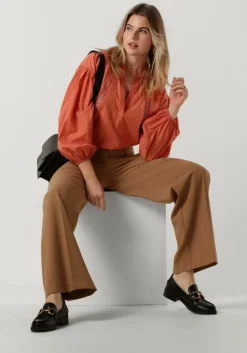 oranje summum blouses top lace accent tencel/cotton