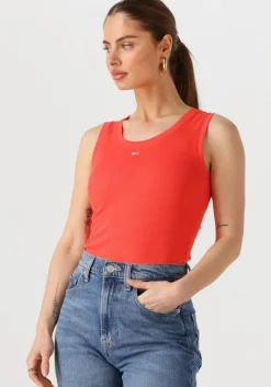 TOMMY JEANS top tjw essential rib tank ext>DAMES Tops & T-Shirts