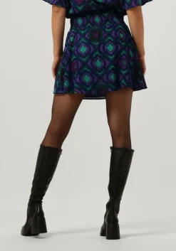 paarse alix the label minirok ladies woven ikat mini skirt