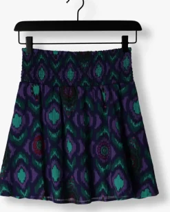 paarse alix the label minirok ladies woven ikat mini skirt