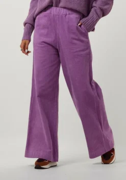 paarse circle of trust pantalon lois wide leg rib