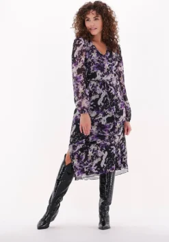 paarse freebird midi jurk malia ls dress