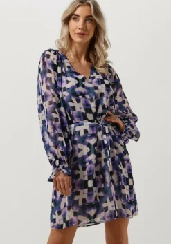 paarse freebird mini jurk wv-aop-ethnic-vis-23-