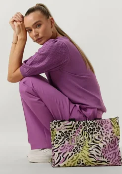 paarse jansen amsterdam pantalon wq417 woven wide long pants