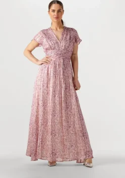 paarse notre-v maxi jurk nv-fiorella