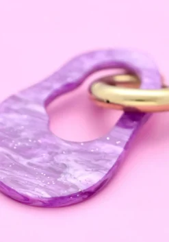 paarse notre-v oorbellen s23-014