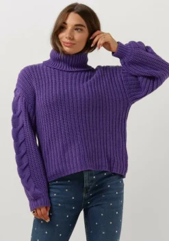 paarse y.a.s. coltrui yassanne ls knit rollneck pullover