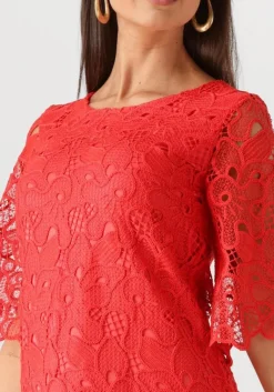 ANA ALCAZAR rode midi jurk dress sleeves 041092-3634><noscript><img width=