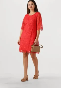 ANA ALCAZAR rode midi jurk dress sleeves 041092-3634><noscript><img width=