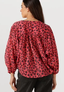 BY-BAR rode blouses becky red cheetah blouse><noscript><img width=