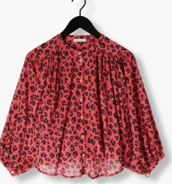 BY-BAR rode blouses becky red cheetah blouse><noscript><img width=