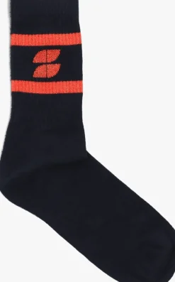 BY-BAR rode sokken logo sparkle grey socks>DAMES Beenmode