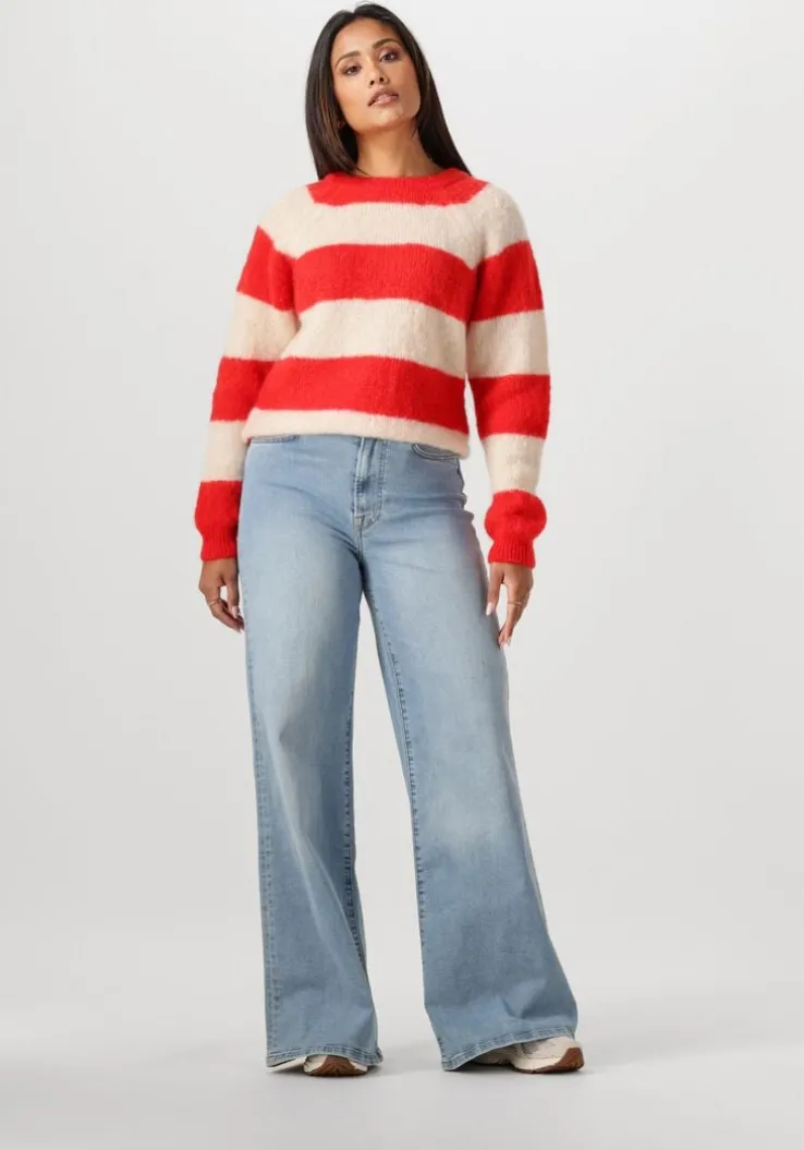 rode by-bar trui sian stripe pullover