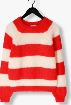 rode by-bar trui sian stripe pullover