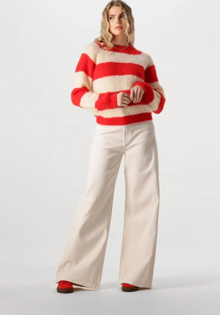 rode by-bar trui sian stripe pullover