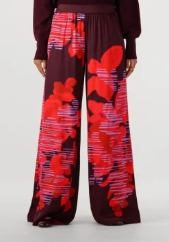 CAROLINE BISS rode wijde broek 4594>DAMES Broeken