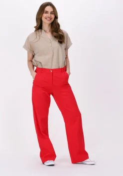 CC HEART rode wijde broek wide linen pants><noscript><img width=