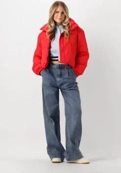 CO'COUTURE rode co'couture gewatteerde jas frosty crop purr jacket>DAMES Jassen