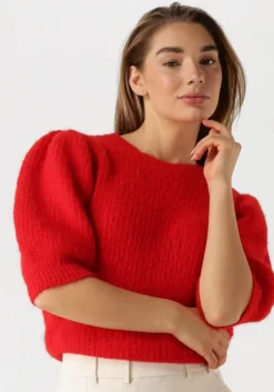 rode co'couture trui coralie bow rib knit