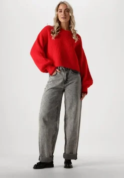 CO'COUTURE rode co'couture truien/vesten coralee crop knit>DAMES Truien & Vesten