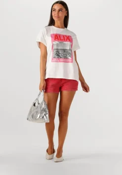 COLOURFUL REBEL rode korte broek uni logo acid wash sweat short><noscript><img width=